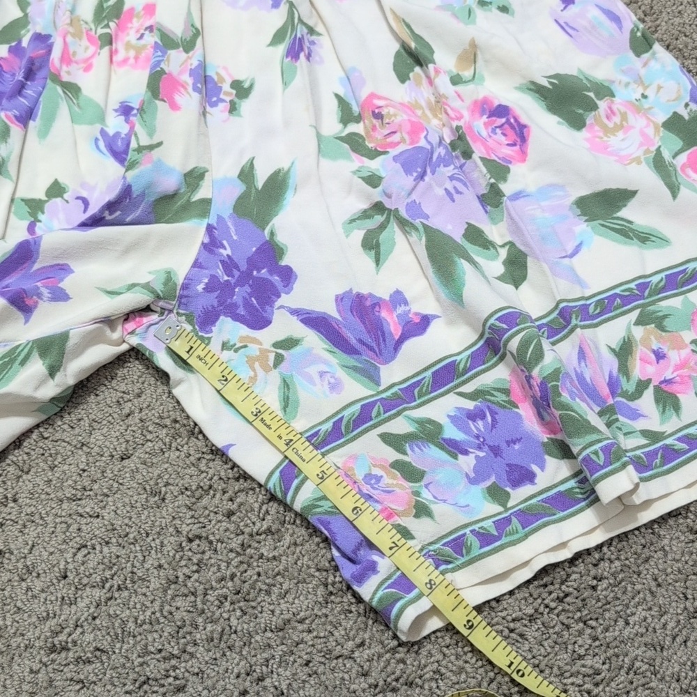 Vintage Ellen Ashley Romper Floral Rayon Women's Small - Picture 9 of 12